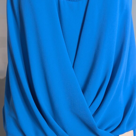 BCBGENERATION Blue Wrap Hi Low Tank Top Size S - Picture 5 of 6